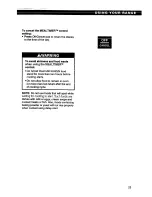 Preview for 23 page of Whirlpool SS385PEB Use And Care Manual