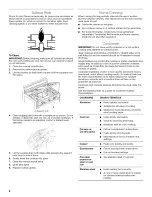 Preview for 8 page of Whirlpool STANDARD CLEANING W10330186A Use & Care Manual