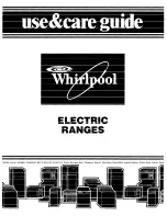 Whirlpool Supreme RF0100XKW0 Use And Care Manual preview