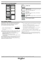 Preview for 2 page of Whirlpool SW8 AM2C XRL Quick Manual