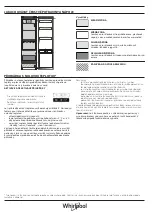 Preview for 5 page of Whirlpool SW8 AM2C XRL Quick Manual