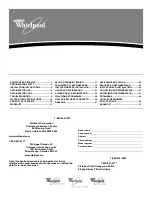 Предварительный просмотр 1 страницы Whirlpool T2RFWG2 Refrigerator Use & Care Manual