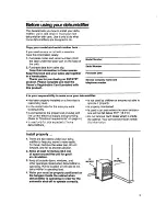 Preview for 3 page of Whirlpool TD2500XF0 Operation Manual