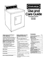 Whirlpool TEDL600W Use And Care Manual preview