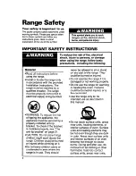 Preview for 4 page of Whirlpool TER50W0D Use And Care Manual