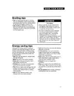 Preview for 17 page of Whirlpool TER86W5B Use And Care Manual