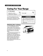 Preview for 36 page of Whirlpool TER86W5B Use And Care Manual