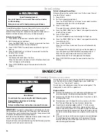 Preview for 14 page of Whirlpool TES326RD Use And Care Manual