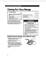 Preview for 16 page of Whirlpool TGR51WO Use And Care Manual