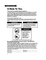 Preview for 2 page of Whirlpool TGR88W2B Use And Care Manual