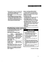 Preview for 9 page of Whirlpool TGR88W2B Use And Care Manual