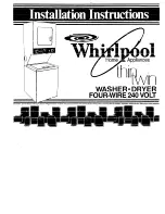 Preview for 1 page of Whirlpool Thin Twin Four-Wire 240 Volt Installation Instructions Manual