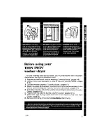 Preview for 5 page of Whirlpool Thin Twin LT4900XM Use And Care Manual