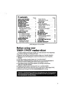 Preview for 3 page of Whirlpool Thin Twin LT5000XS Use & Care Manual