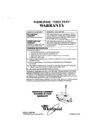 Preview for 24 page of Whirlpool Thin Twin LT5000XS Use & Care Manual