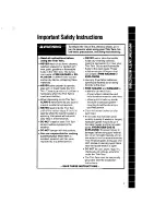 Preview for 3 page of Whirlpool Thin Twin LT5000XV Use & Care Manual