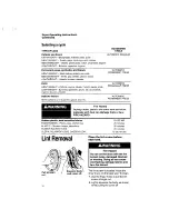 Preview for 16 page of Whirlpool Thin Twin LT5000XV Use & Care Manual