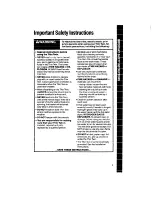 Preview for 3 page of Whirlpool Thin Twin LT7000XV Use & Care Manual