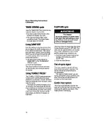 Preview for 16 page of Whirlpool Thin Twin LT7000XV Use & Care Manual