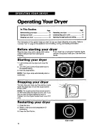 Preview for 12 page of Whirlpool THIN TWIN LTE5243BN0 Use And Care Manual