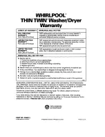 Preview for 36 page of Whirlpool THIN TWIN LTE5243BN0 Use And Care Manual