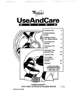 Preview for 1 page of Whirlpool THIN TWIN User And Care Manual