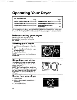 Preview for 12 page of Whirlpool THIN TWIN User And Care Manual