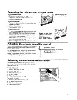 Предварительный просмотр 11 страницы Whirlpool top freezer refrigerator Use And Care Manual