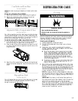 Предварительный просмотр 17 страницы Whirlpool TOP-MOUNT REFRIGERATOR Use & Care Manual