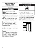 Предварительный просмотр 4 страницы Whirlpool TS25AFXKQ00 Refrigerator Use & Care Manual