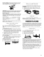 Предварительный просмотр 15 страницы Whirlpool TS25AFXKQ00 Refrigerator Use & Care Manual