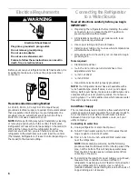 Предварительный просмотр 6 страницы Whirlpool TT14DKXJW00 Use & Care Manual