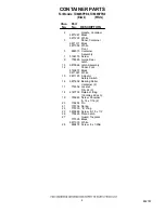 Preview for 6 page of Whirlpool TU800SPPB0 Parts List