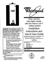 Предварительный просмотр 1 страницы Whirlpool Ultra Low Nox Installation Instructions And Use & Care Manual