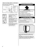 Предварительный просмотр 34 страницы Whirlpool UNDERCOUNTER DISHWASHER STAINLESS STEEL TUB Installation Instructions Manual