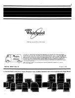 Предварительный просмотр 16 страницы Whirlpool Undercounter Dishwasher Installation Instructions Manual