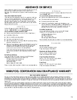 Preview for 15 page of Whirlpool UXL5430BSS1 Installation Instructions And Use & Care Manual