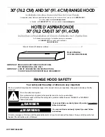 Whirlpool UXT4030AD Installation Instructions And Use & Care Manual preview