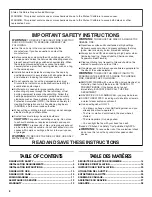 Preview for 2 page of Whirlpool UXT5230BD Installation Instructions And Use & Care Manual