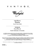 Предварительный просмотр 1 страницы Whirlpool VANTAGE WTW7990XG0 Use & Care Manual