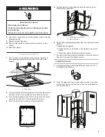 Предварительный просмотр 9 страницы Whirlpool Ventilation Hood Installation And Use Manual