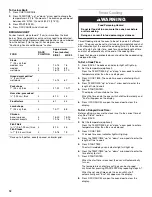 Preview for 12 page of Whirlpool W10017570 Use And Care Manual