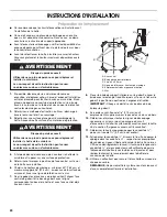 Предварительный просмотр 20 страницы Whirlpool W10018010 Installation Instructions And Use & Care Manual