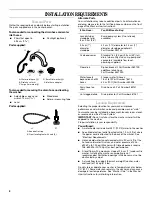 Preview for 2 page of Whirlpool W10038060 Installation Instructions Manual