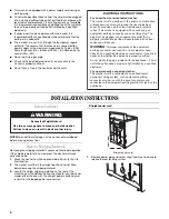 Preview for 4 page of Whirlpool W10038060 Installation Instructions Manual