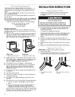 Preview for 4 page of Whirlpool W10045000 Installation Instructions Manual