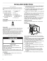 Предварительный просмотр 4 страницы Whirlpool W10054070A Use And Care Manual