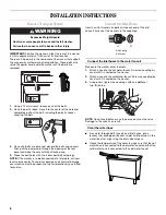 Предварительный просмотр 8 страницы Whirlpool W10063560 Use And Care Manual