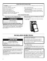 Предварительный просмотр 2 страницы Whirlpool W10131411A User Instructions
