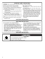 Предварительный просмотр 2 страницы Whirlpool W10133166A User Instructions